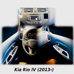 Накладки интерьера хромированные комплект для Kia Rio IV (2013-)