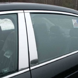 Накладки хромированные на средние стойки дверей для Hyundai Sonata YF (2010 - 2013)