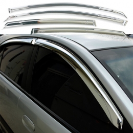 Дефлекторы хромированные боковых окон для Kia Cerato II sedan (2008 - 2012)