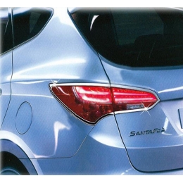 Накладки хромированные на задние фонари для Hyundai Santa Fe DM (2012 -)
