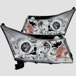 Передняя оптика для Chevrolet Cruze (2009-) Audi-Style V2 Angel Eyes Chrome