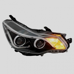 Передняя оптика для Subaru XV (2012-) Angel Wings Style, LED, под ксенон, эл. корректор, Black 