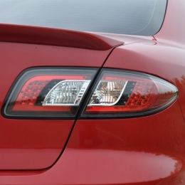 Задняя оптика для Mazda 6 (2002-2007) с диодами, красная, хром