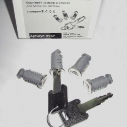 Комплект замков (4 шт.) с ключами (2 шт.)		  