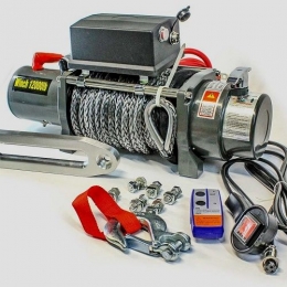 Лебедка ELECTRIC WINCH EW 12000 (12В) с синтетическим тросом