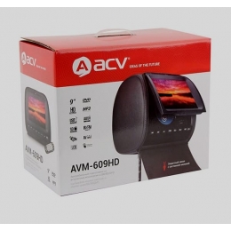 Автомобильный подголовник со встроенным монитором и USB/SD/DVD AVM-609HD BL 9"/черный/