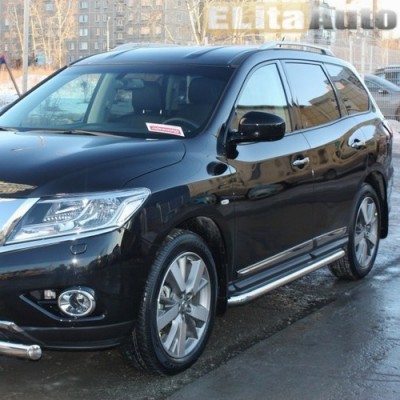 Купить  Пороги с площадкой D 60,3  для Nissan Pathfinder 2014-  ,заказать в Екатеринбурге  Пороги с площадкой D 60,3  для Nissan Pathfinder 2014- 