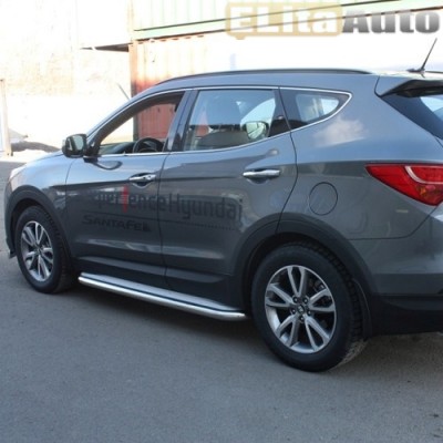 Купить  Пороги с площадкой D 60,3 для Hyundai Santa FE 2012-  ,заказать в Екатеринбурге  Пороги с площадкой D 60,3 для Hyundai Santa FE 2012- 
