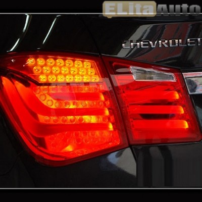 Купить  Задняя оптика для Chevrolet Cruze SD(2009-), BMW-Style V2, LED, Red  ,заказать в Екатеринбурге  Задняя оптика для Chevrolet Cruze SD(2009-), BMW-Style V2, LED, Red 