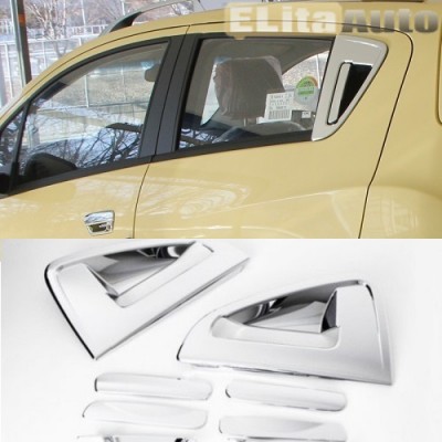 Купить  Накладки хромированные на дверные ручки для Chevrolet Spark (2011-)  ,заказать в Екатеринбурге  Накладки хромированные на дверные ручки для Chevrolet Spark (2011-) 