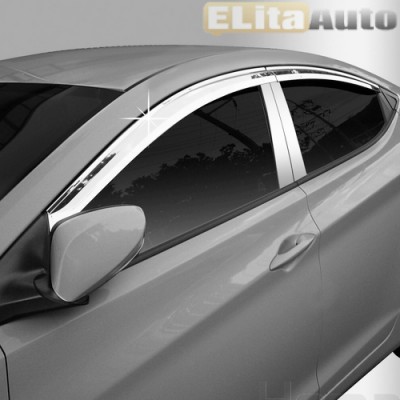 Купить  Дефлекторы боковых окон хром для Hyundai Elantra HD (2006 - 2011)  ,заказать в Екатеринбурге  Дефлекторы боковых окон хром для Hyundai Elantra HD (2006 - 2011) 
