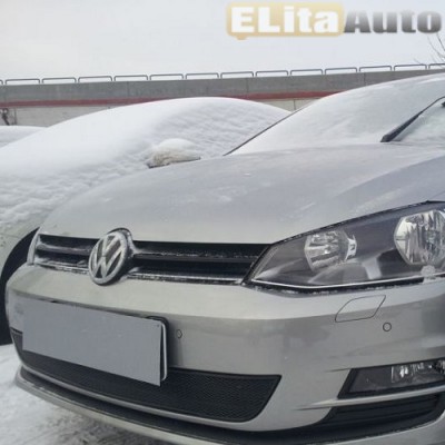 Купить  Защита радиатора для Volkswagen Golf VII Premium черная  ,заказать в Екатеринбурге  Защита радиатора для Volkswagen Golf VII Premium черная 
