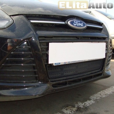 Купить  Защита радиатора для Ford Focus III черная  ,заказать в Екатеринбурге  Защита радиатора для Ford Focus III черная 