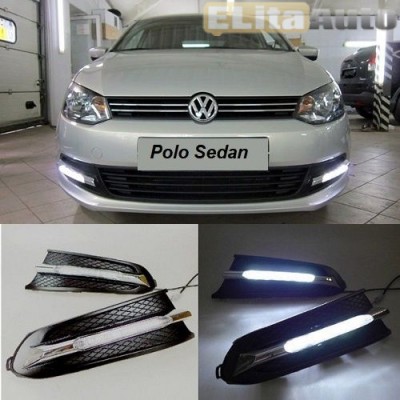 Купить  Дневные ходовые огни для Volkswagen Polo Sedan (2010-)  ,заказать в Екатеринбурге  Дневные ходовые огни для Volkswagen Polo Sedan (2010-) 