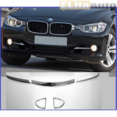 Купить  Накладки хромированные на передний бампер для BMW 3 (E90) (2005-2012)  ,заказать в Екатеринбурге  Накладки хромированные на передний бампер для BMW 3 (E90) (2005-2012) 