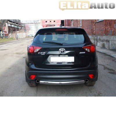 Купить  Защита задняя (ОВАЛ) D 75х42  Mazda  CX-5 2012-  ,заказать в Екатеринбурге  Защита задняя (ОВАЛ) D 75х42  Mazda  CX-5 2012- 